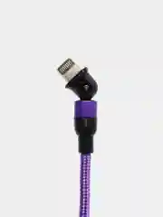 Фиолетовый usb Кабель для зарядки и передачи данных Charget 3.0 A (micro, Type C, Apple lightning)
