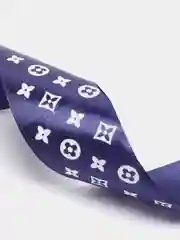 Индиго лента атласная с рисунком 4 см