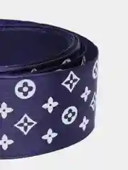 Индиго лента атласная с рисунком 4 см
