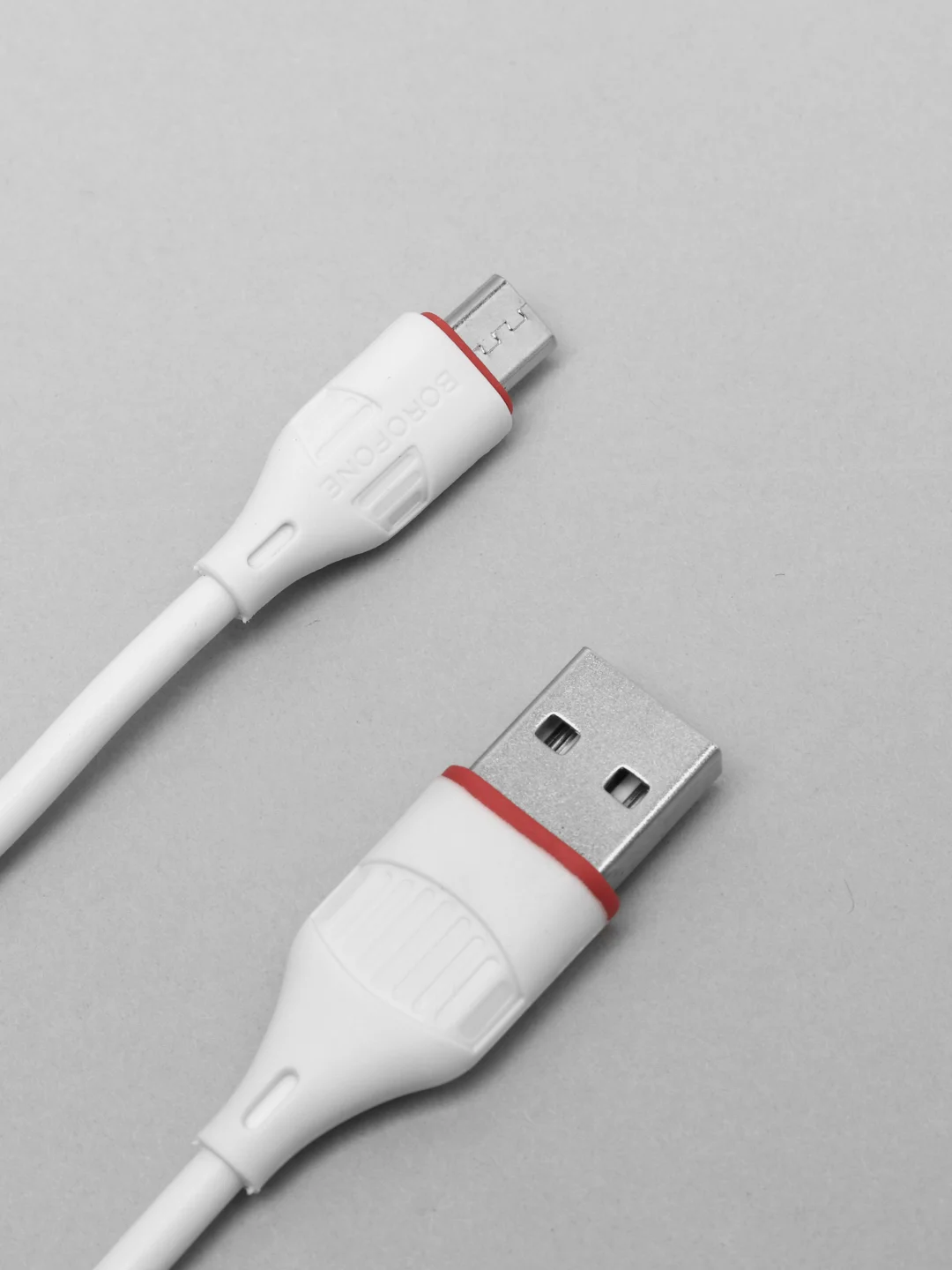 Белый зарядное сетевое устройство 2.1 А с кабелем micro-USB 1 м Borofone BA20A, зарядка на андроид