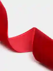Алый лента бархатная 25 мм, отрез 2 м
