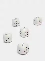 Бежевый кубики игральные для покера, 5 шт, белый, бежевый