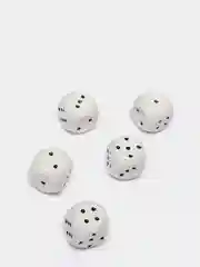 Бежевый кубики игральные для покера, 5 шт, белый, бежевый