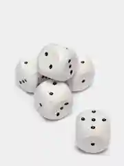 Белый кубики игральные для покера, 5 шт, белый, бежевый