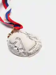Медаль призовая, 2 место, серебро, 4,3 х 4,6 см
