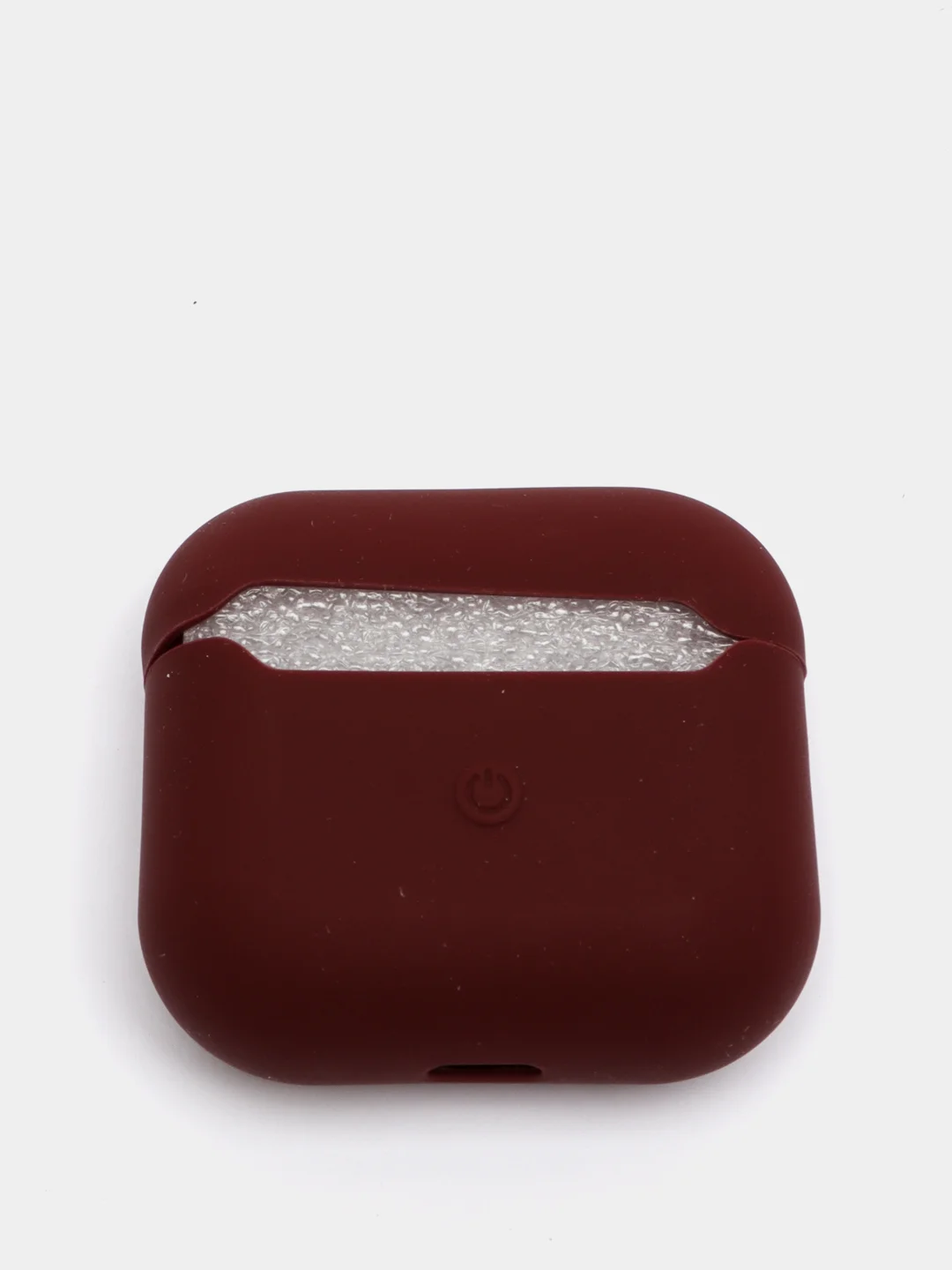 Бордовый ультратонкий силиконовый чехол для наушников AirPods 3