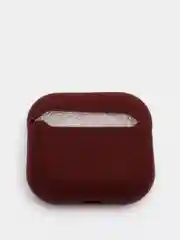 Бордовый ультратонкий силиконовый чехол для наушников AirPods 3