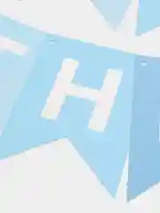 Голубой гирлянда Happy birthday