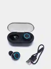 Синий беспроводные наушники компактные TWS BT, Bluetooth-гарнитура 5.0, зарядный кейс, Android