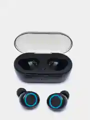 Синий беспроводные наушники компактные TWS BT, Bluetooth-гарнитура 5.0, зарядный кейс, Android