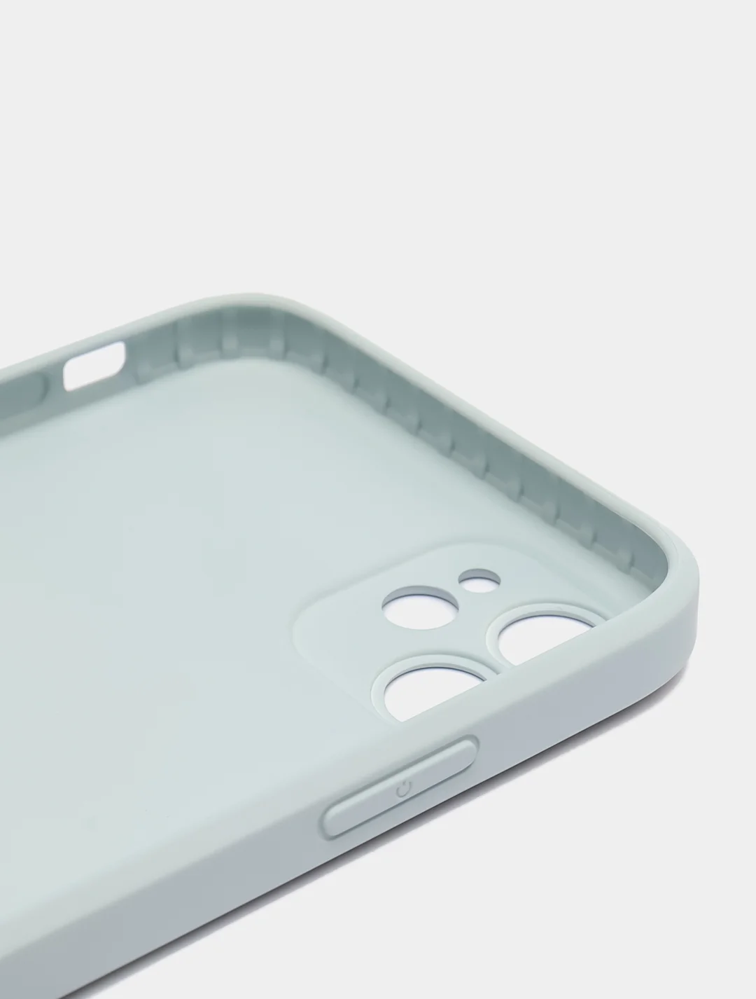 Голубой чехол для iPhone (Айфон) 11 со стеклянной панелью