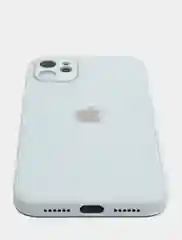 Голубой чехол для iPhone (Айфон) 11 со стеклянной панелью