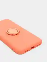 Оранжевый чехол силиконовый с кольцом на iPhone 6 Plus / 6S Plus