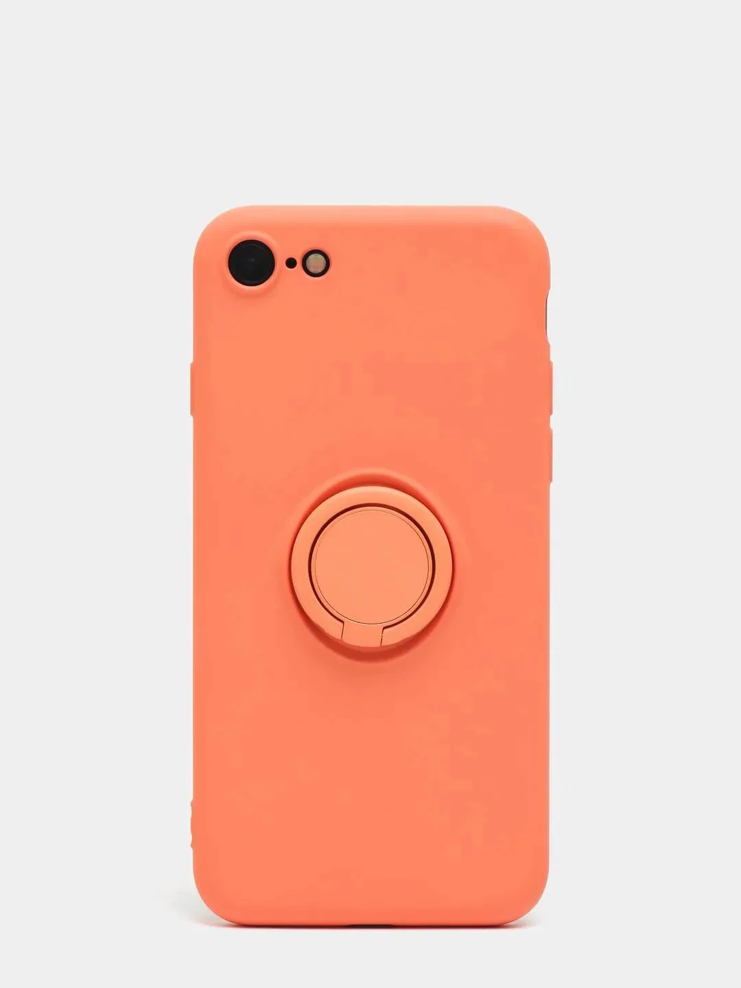 Оранжевый чехол силиконовый с кольцом на iPhone 6 Plus / 6S Plus