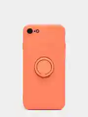 Оранжевый чехол силиконовый с кольцом на iPhone 6 Plus / 6S Plus