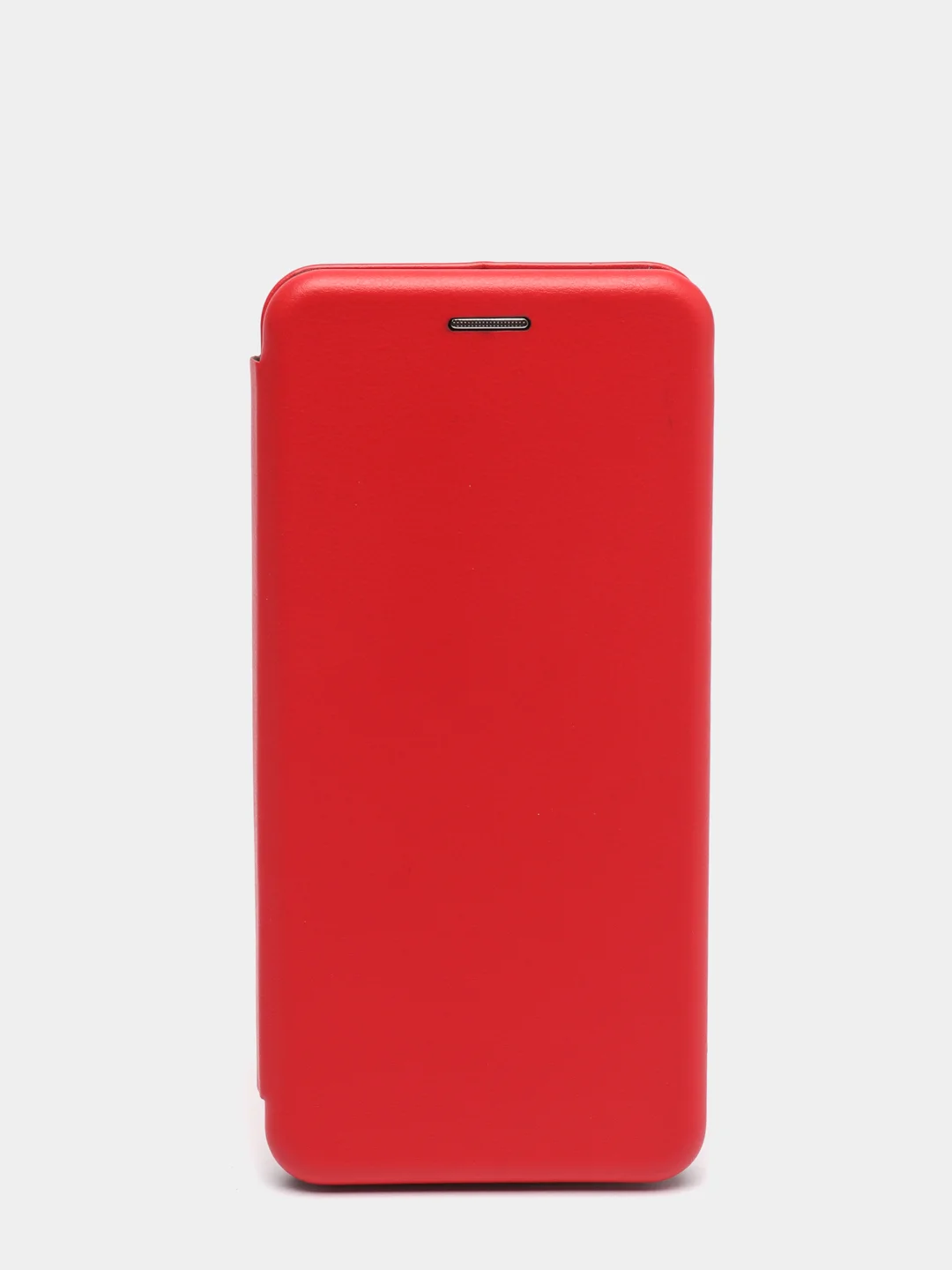 Красный чехол-книжка с визитницей для Realme C21 полная защита телефона, с отделом для карт