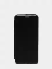 Черный чехол-книжка с визитницей для Realme C21 полная защита телефона, с отделом для карт