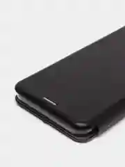 Черный чехол-книжка с визитницей для Realme C21 полная защита телефона, с отделом для карт