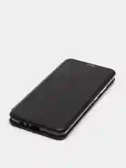 Черный чехол-книжка с визитницей для Realme C21 полная защита телефона, с отделом для карт