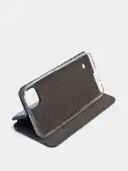 Темно-синий чехол-книжка с визитницей для Realme C11 (2021), C20, полная защита с отделом для карточки