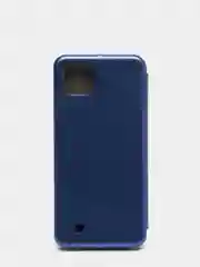 Темно-синий чехол-книжка с визитницей для Realme C11 (2021), C20, полная защита с отделом для карточки