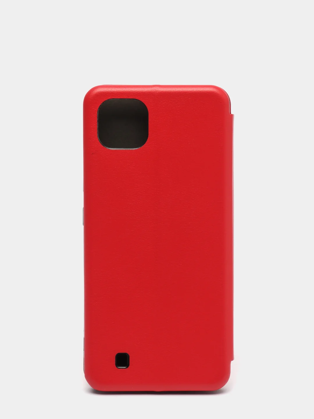 Красный чехол-книжка с визитницей для Realme C11 (2021), C20, полная защита с отделом для карточки