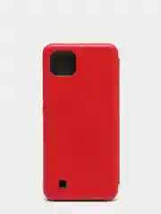 Красный чехол-книжка с визитницей для Realme C11 (2021), C20, полная защита с отделом для карточки