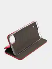 Красный чехол-книжка с визитницей для Realme C11 (2021), C20, полная защита с отделом для карточки