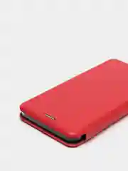 Красный чехол-книжка с визитницей для Realme C11 (2021), C20, полная защита с отделом для карточки
