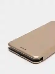 Золотой чехол-книжка с визитницей для Realme C21 полная защита телефона, с отделом для карт