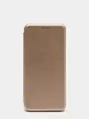 Золотой чехол-книжка с визитницей для Realme C21 полная защита телефона, с отделом для карт