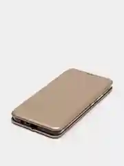 Золотой чехол-книжка с визитницей для Realme C21 полная защита телефона, с отделом для карт