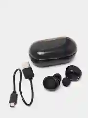 Черный беспроводные наушники компактные TWS BT, Bluetooth-гарнитура 5.0, зарядный кейс, Android