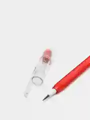 Тёмно-розовый карандаш простой чернографитный сегментный (секционный) с ластиком