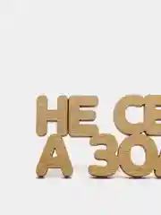 Топпер "Не сестра, а золото", золотой, из дерева