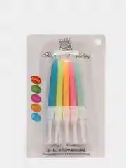 Конфетный свечи для торта "Happy" 4 цвета. 10 шт в упаковке