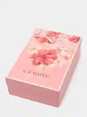 Кораллово-розовый коробка складная "С 8 марта", 30 х 20 х 9 см