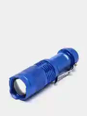 Синий фонарь светодиодный ручной CREE-Q5 приближаемый с зумом (Zoom) с возможностью фокусировки