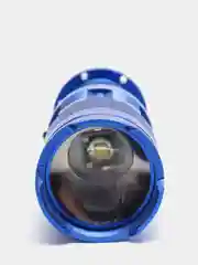Синий фонарь светодиодный ручной CREE-Q5 приближаемый с зумом (Zoom) с возможностью фокусировки