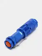 Синий фонарь светодиодный ручной CREE-Q5 приближаемый с зумом (Zoom) с возможностью фокусировки