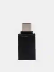 Черный адаптер переходник usb type c на otg usb