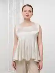 Бежевый женский топ, блузка