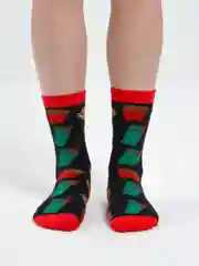 Угольный высокие носки с принтом хлопковые мужские, женские