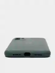 Зеленый чехол на iPhone 11, 13, 12, XR, Pro, Max, Mini, бархатный