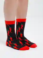 Серебряный высокие носки с принтом хлопковые мужские, женские