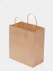 Пакет бумажный с кручеными ручками / Крафтовый пакет, 22x12x25