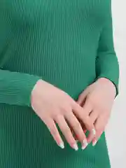 Зеленый платье повседневное лапша