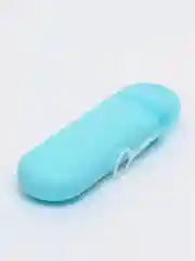 Голубой футляр для зубной щетки / Дорожный футляр для щетки и пасты