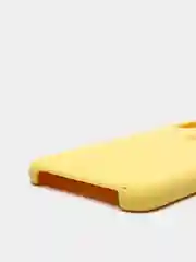 Желтый защитный силиконовый чехол для iPhone XR с яблоком