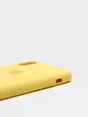 Желтый защитный силиконовый чехол для iPhone XR с яблоком